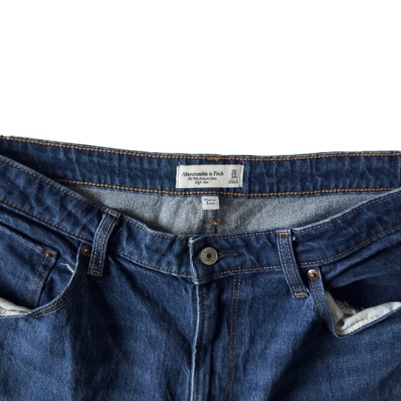 ABERCROMBIE & FITCH The 90's Relaxed Ultra High Rise Curve Love Jeans 32/ 14S - Picture 6 of 8